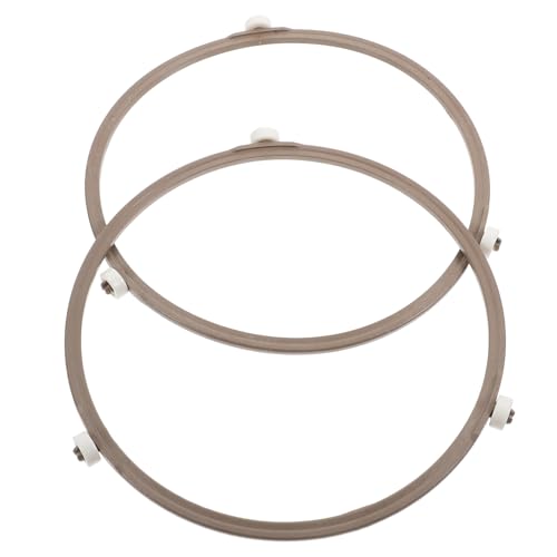 TOYANDONA Soporte Giratorio para Microondas 2 Piezas Anillos Giratorios de Plástico Resistente 189 CM Base para Bandeja Microondas Resistente a Altas Temperaturas y Corrosión