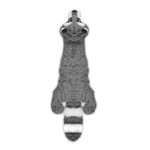 Image of Best Pet Supplies Squeaky Dog Toys with Soft Durable Fabric for Small, Medium and Large Pets Interactive Toy for Indoor Play, Supports Active Biting and Play - Raccoon, Medium