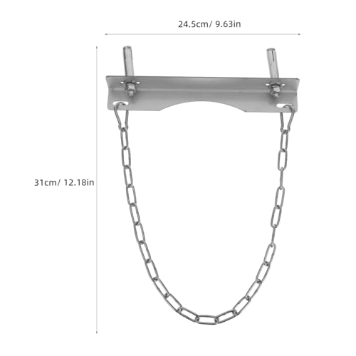 Support mural réservoir oxygène 40L chaîne acier bouteille laboratoire - 7