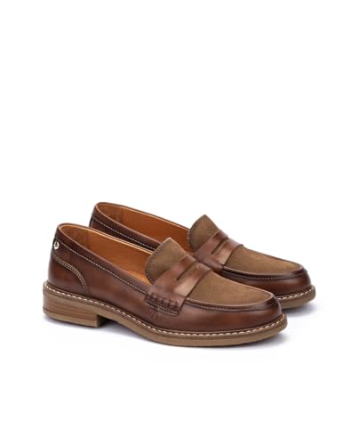Image of PIKOLINOS Aldaya W8J-3541 Women's Loafers - Premium Calfskin Leather Slip-On - Lightweight Comfort, Removable Insole, Medium & Wide Width Ergonomic Everyday Support