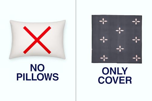 Image of HOUSE FOX Zipper Cotton Pillow Covers /Cases /Protectors (NOT Pillow) Set of 2 Pair Or 4 Pcs,Size -18x28inch with Zip /Chain (Grey Beige, Standard)