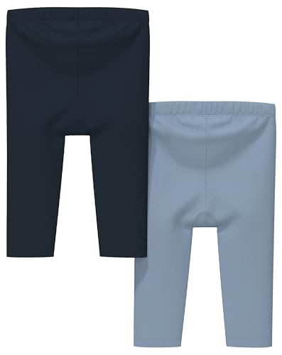 Lot de 2 leggings garçon en coton stretch noir et gris basic - 2