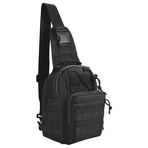 Men Sling Bag Crossbody Bags Small Molle Tactical Bag Oxford Cloth Shoulder Sling Backpack Waterproof Tactical Chest Bag with Adjustable Strap for Outdoor Travel Hiking Climbing Cycling Cover