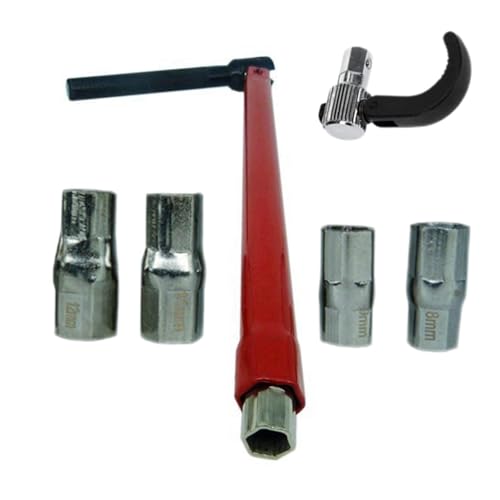 Juego de llaves de vaso, juego de llaves de vaso de grifo, herramienta de instalación de 8 a 13 mm, juego de 7 llaves de grifo, llave de tubo, herramienta de fontanería manual para baño