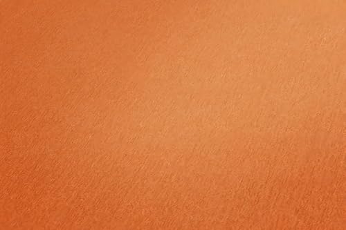 Papier peint intissé orange Profhome unicolor pour masquer les défauts du mur