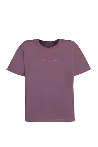 Rock Experience Font SS Woman T-Shirt Camiseta DE Manga Corta, Burdeos, M Mujeres