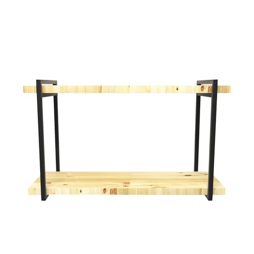 Garbella Design, Par de Suportes Estilo Industrial Duplo de Parede para Prateleiras de 20cm