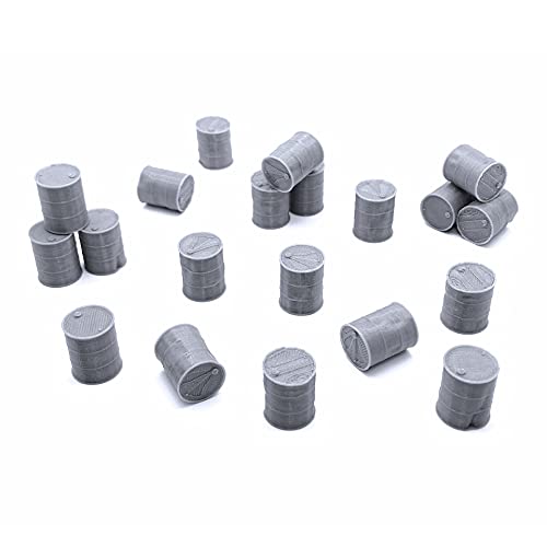 Assorted Battered Barrels, Terrain Scenery for Tabletop 28mm Miniatures Wargame, 3D Printed and Paintable, EnderToys