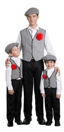 Dalegria Disfraz de Chulapo o Chulapa para Adultos y Niños, Traje Tradicional Madrileño o Madrileña (XS-S, Chulapo)