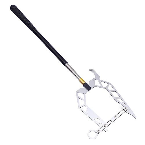 GOOHOCHY Multi-Purpose Hook Telescopic Boat Puller Tie Rope Hook Stainless Steel Comfortable Grip