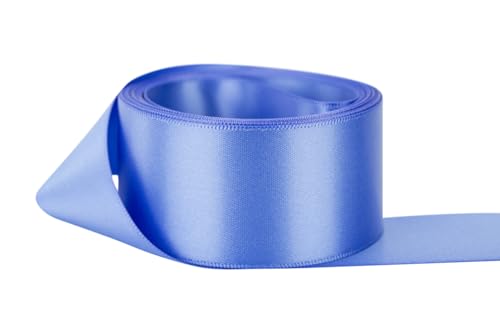 Image of Ribbon Bazaar Double Faced Satin - Premium Gloss Finish - 100% Polyester Ribbon for Gift Wrapping, Crafts, Scrapbooking, Hair Bow, Decorating & More - 5 /8 inch Wisteria 50yd Spool