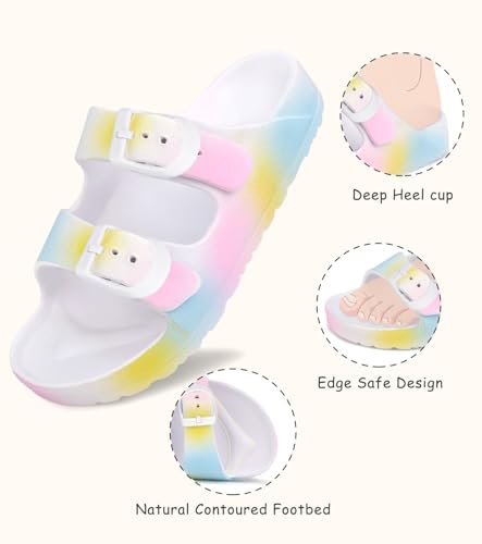 Image of Kids Slide Sandals Boys Girls Buckle Adjustable EVA Slipper Sandals