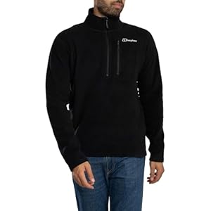 Berghaus Men's Prism Micro Half Zip Polartec Fleece, Dark Blue XXL Black