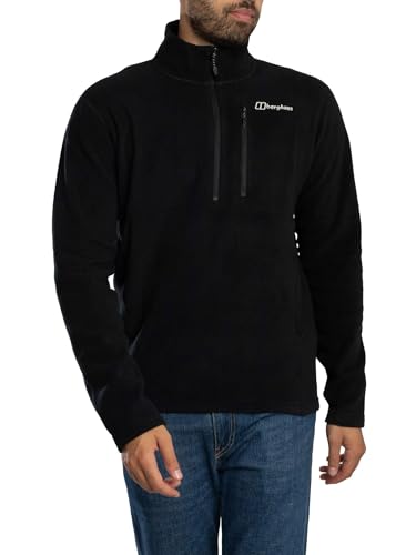 Berghaus Herren Prism Micro Polartec Half Zip Fleecejacke, Schwarz, L
