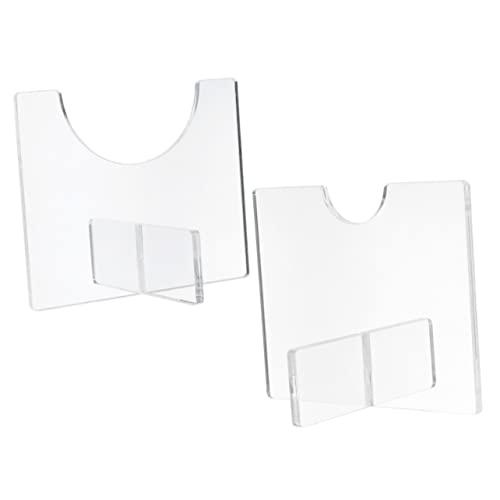 POPETPOP Sturdy Acrylic Baseball Bat Rack Display Holder for Boys and Girls Adults Bats Space-saving Desktop Stand for Collectors