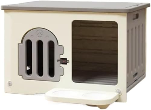 CokBlu プラスチック製組立式ペットハウス|猫・小型犬用 屋内外兼用 防寒防雨 通気性良好 水洗い可能 野良猫も安心 四季通用 簡単組立 耐候性強化 抗菌処理