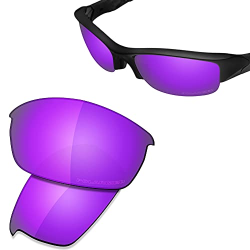 Image of SAUCER Premium Replacement Lenses & Rubber Kits for Oakley Flak Jacket | Flak Jacket Low Bridge Fit Sunglasses High Defense - Violet Purple Polarized