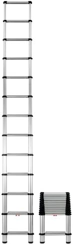 Telesteps 1600EP Telescoping Ladder, Patented One-Touch Release, OSHA Compliant 12.5 ft Extended Height, Up to 16 ft Reach Extension Ladder.