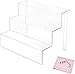 XXLYY Acrílico Transparente Soporte Exhibición, Funko Pop Figuras Soporte Exhibición Riser, 3-Paso Acrílico Riser Estante para Magdalena, Postre, Perfume, lápiz Labial, Esmalte uñas