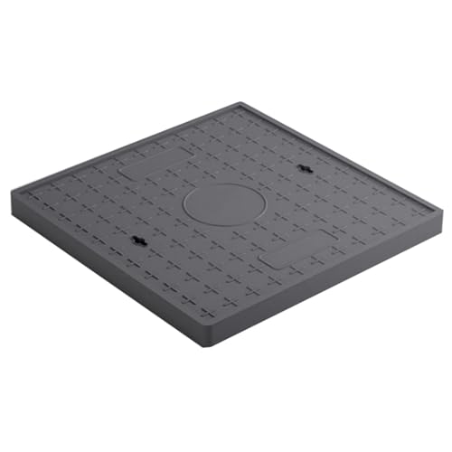 Coperchio quadrato in fibra di vetro, coperchio di ispezione fossa settica robusto e solido per cortile, giardino, terrazza, vialetto