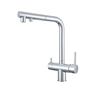 Diseño de 3 vías: El grifo tiene dos salidas independientes, una para agua fría y caliente y otra para agua purificada, para satisfacer diferentes necesidades de agua. Diseño telescópico y extraíble: el grifo tiene una función telescópica y extraíble...