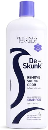De-Skunk Odor Destroying Shampoo for Dogs, 32 oz. – Formulated...