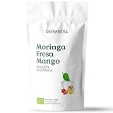 TE DE MORINGA Y ALBARICOQUE 100% Orgánico (50 Tazas) | MORINGA INFUSION con Estevia Natural, Albaricoque, Hoja de Mora y Mango REPLANTEA®