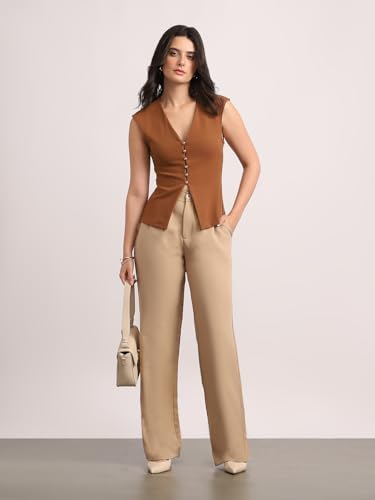 Image of Urbano Fashion Women's Loose Baggy Fit Solid Korean Pants Stretchable