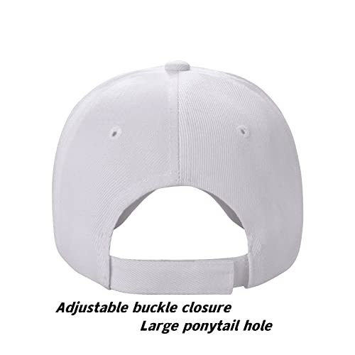 Solid Color Polyester White Baseball Cap Trucker Hats Adjustable Classic Dad Hat For Men And Women Low-Profile Plain Caps #TOP2