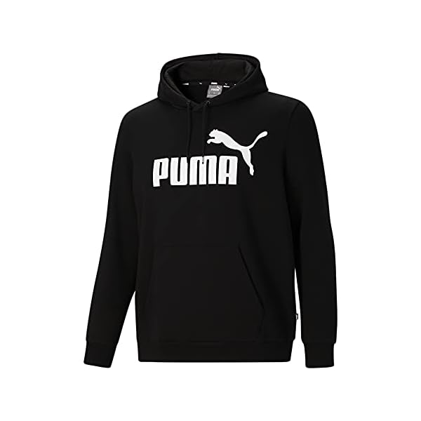 PUMA Men's Essentials Big Logo Fleece Hoodie Bt, Cotton Black, XX-Large Big Tall