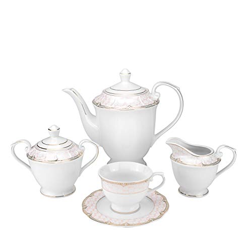Royalty-Porcelain-Antique-57-pc-Dinnerware-Set-Sandra-Pink-Gold-Fine-Porcelain