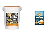Marigold Organic Reduced Salt Vegetable Bouillon Powder, 2kg + Free Popcorn – Instant Vegan Stock Powder, 38% Less Salt, Natural Ingredients, Gluten-Free – Perfect for Soups, Stews & Sauces.