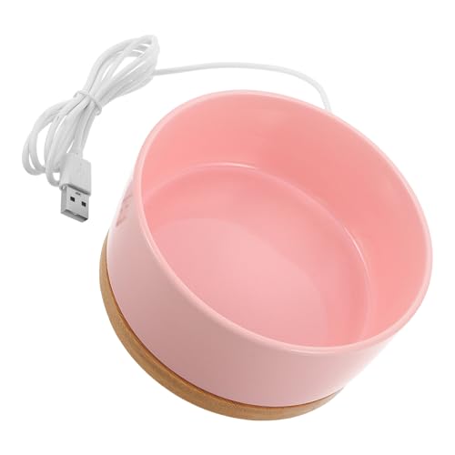 GARVALON Gamelle Chauffante USB pour Chats Et Chiens avec Bol Amovible 4.80In Base Thermique Anti-Gel Gamelle d'eau Électrique pour Animaux D'Intérieur Et...