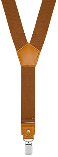 Image of Suspenders for Men Y Back Adjustable Elastic with Strong Clips 47 Inches