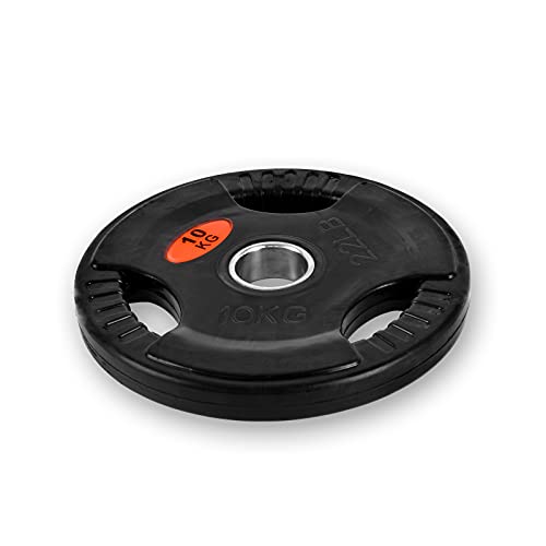 LOEFME Grip Plate for Barbell, 2-inch Iron Olympic Weight Plate for Weightlifting and Strength Training in Home 