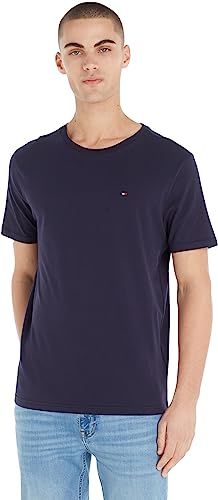 Tommy Hilfiger Herren T-Shirt Kurzarm Rundhalsausschnitt, Blau (Navy Blazer), XXL