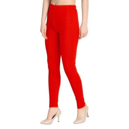 Image of Women's Premium Stretchable Cotton Leggings | Soft Slim Fit Ankle Length Churidar Pants for Casual, Ethnic, Office & Daily Comfortable Wear (Pack of 1)