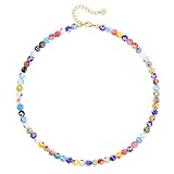 La longueur totale de ce collier de choker à perles est de 38cm plus chaîne d'extension de 5cm que vous pouvez ajuster à votre longueur appropriée. La taille des perles est de 6mm et ils ont des couleurs et des textures uniques sur chaque perle qui rendent chaque collier choker pour les femmes différent et unique. Et le fil d'or et les perles d'or sont en or 18 carats.