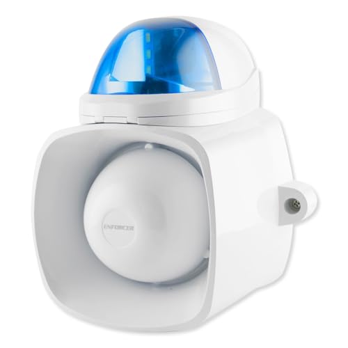 Seco-Larm SH-816S-SQ/B Enforcer Siren/Strobe with Audio Input, Blue