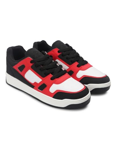 Image of ZAYDN ASH Black Red Men's Casual Sneaker