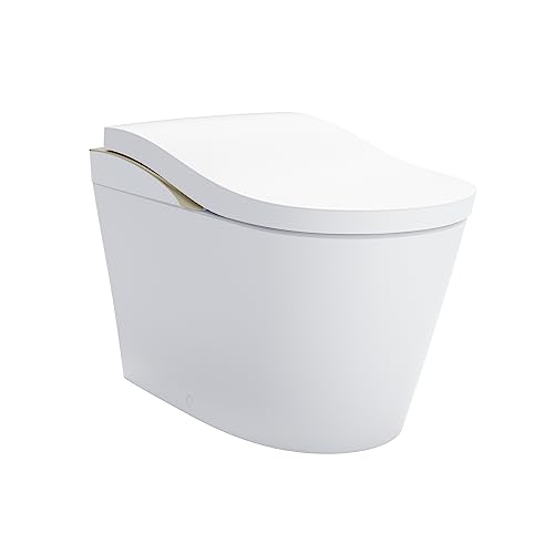 Neorest LS Dual Flush 1.0 or 0.8 GF Integrated Bidet Toilet, Cotton White with Nickel Trim - TOTO MS8732CUMFG#01N