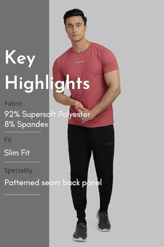 Image of FUAARK Men's Round Neck Slim Fit Gym Sports T-Shirt