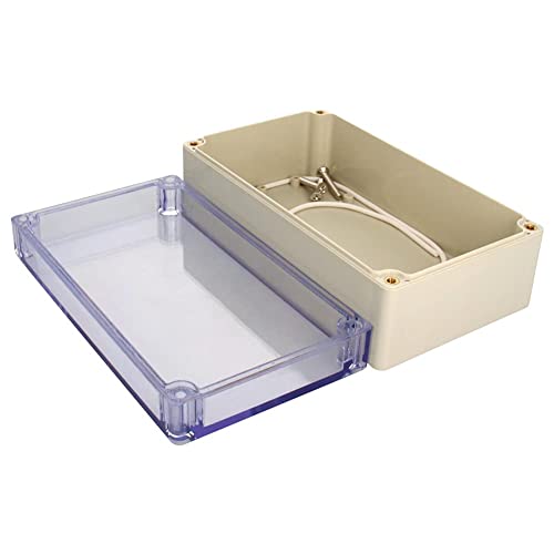 Image of Heyiarbeit 6.22 inchx3.54 inchx2.36 inch(LxWxH) Junction Box IP65 Universal Electrical Project Enclosure ABS Plastic Dustproof Waterproof with Transparent Clear Cover 1PCS