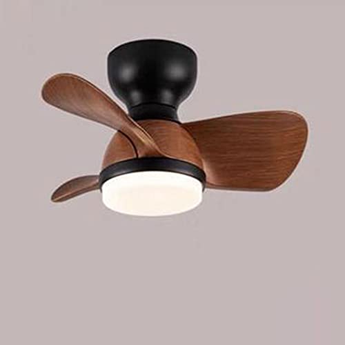IBalody 6 Gear Wind Speed ​​Fan Light 20.5in Pequeña luz de techo con ventilador Modern Mute Ventilador de techo Luz Ventilador de techo interior con luz LED para comedor Sala de estar Oficina Cover