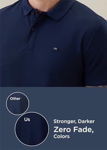 Image of Nostrum Cotton Half Sleeve T-Shirt for Men Boys, Regular Fit, Cherry, Stylish Mens T-Shirts, Polo T Shirt for Man, Collar T Shirts for Men