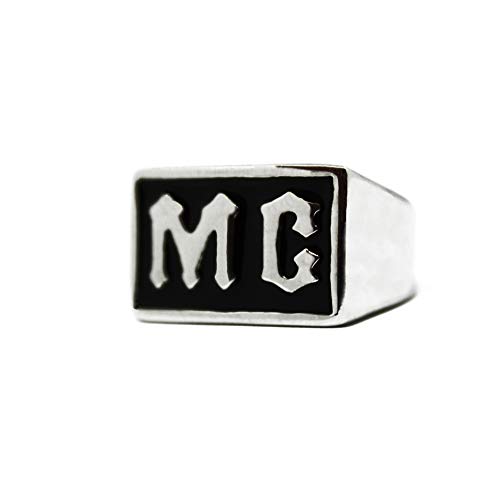MC Motorcycle Club Ring, MC Outlaw Biker Club Ring, MC 316L Stainless Ring
