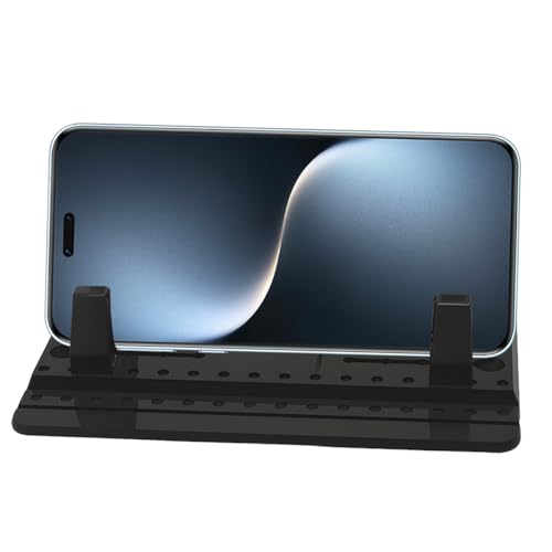 DUSCOKE Cell Phone Holder for Car Dashboard - Adjustable Silicone Phone Mount Car Pad Mat - Universal Anti-Slip Vehicle GPS Mounting Mat Cellphone Stand for Smartphones Navigation