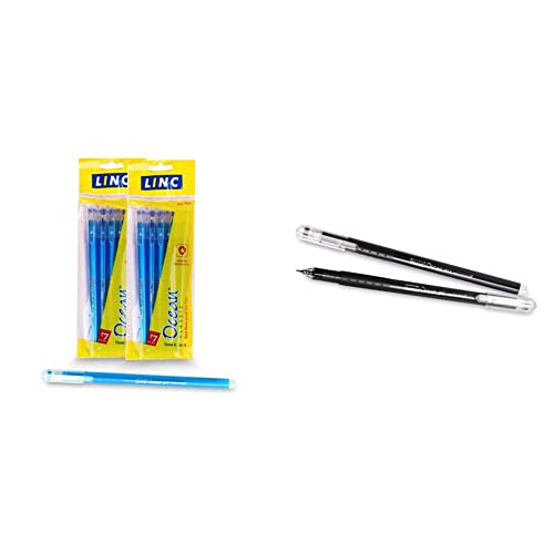 Image of Linc Ocean Classic Gel Pen, Blue, 10 pcs & Linc Ocean Classic Gel Pen, Black, 10 pcs