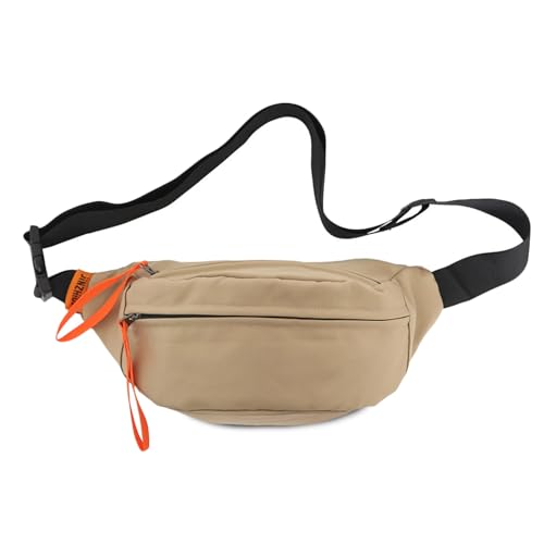 Bolso bandolera riñonera caqui unisex para viaje diario y teléfono