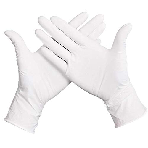 Any leampp Rubber Gloves Disposable Gloves Medium Food Safe Latex Free Nitrile Sterile 100 Pcs Disposable Latex Gloves Latex Non-Slip Powder-Free Rubber Latex Stretchy Gloves Household Gloves